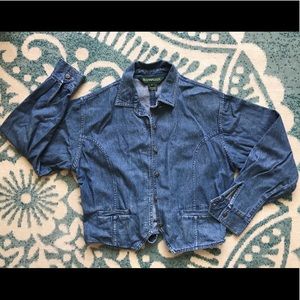 Large Jean Jacket With Adjustable Waist